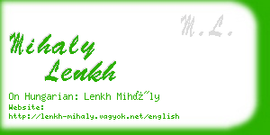 mihaly lenkh business card